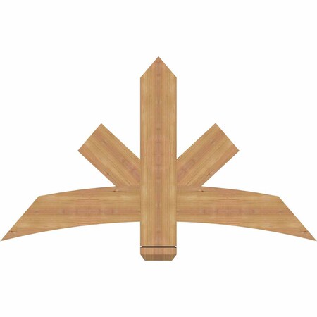 Ekena Millwork Alberta Smooth Timber Gable Bracket, Western Red Cedar, 48"W x 28"H x 1 1/2"D x 5 1/2"F, 14/12 Pitch GBW048X28X0206ALB00SWR